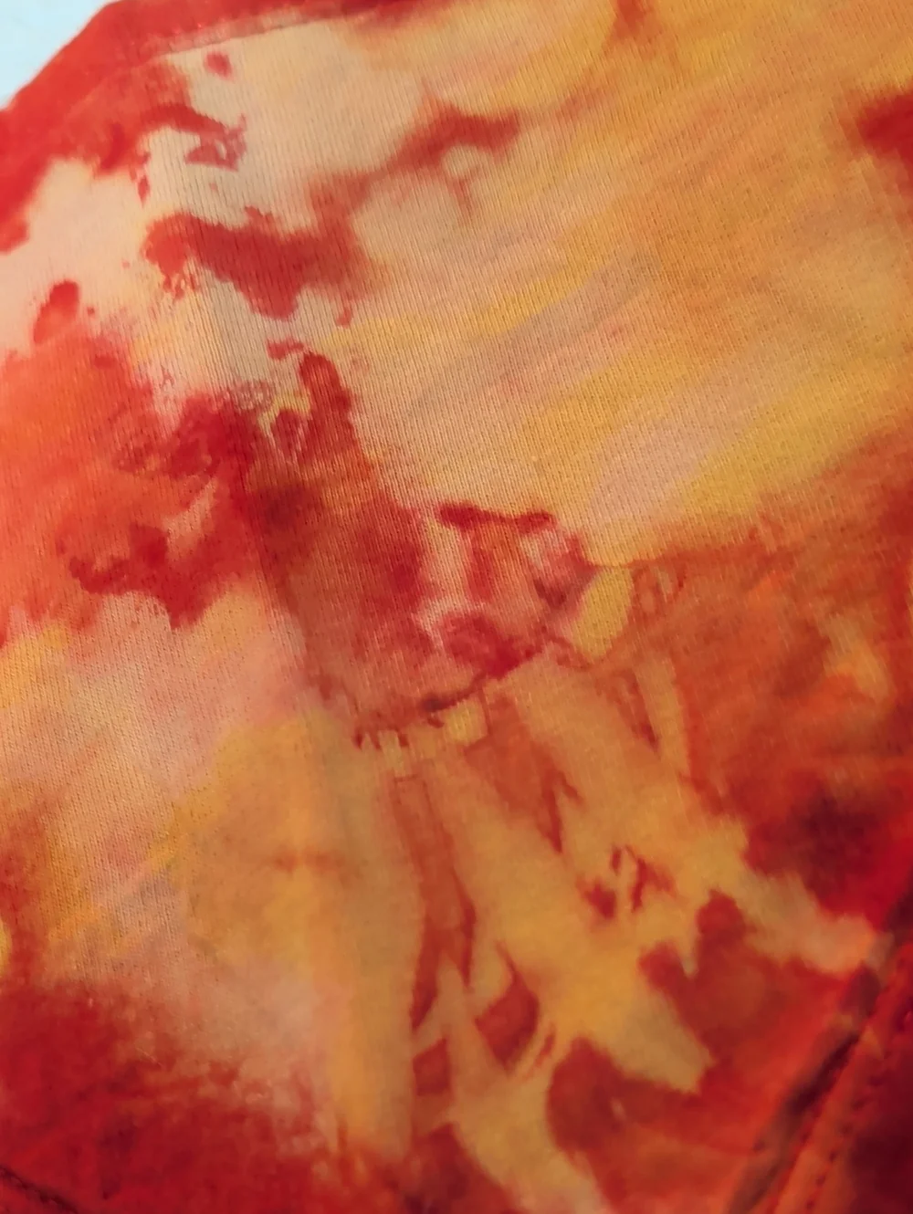 NWOT Tie-Dye Triangle Pet Bandana / Baby Bandaid Bib in Red and Orange